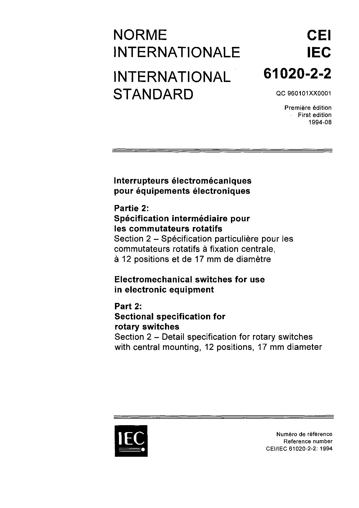 IEC 61020-2-2-1994