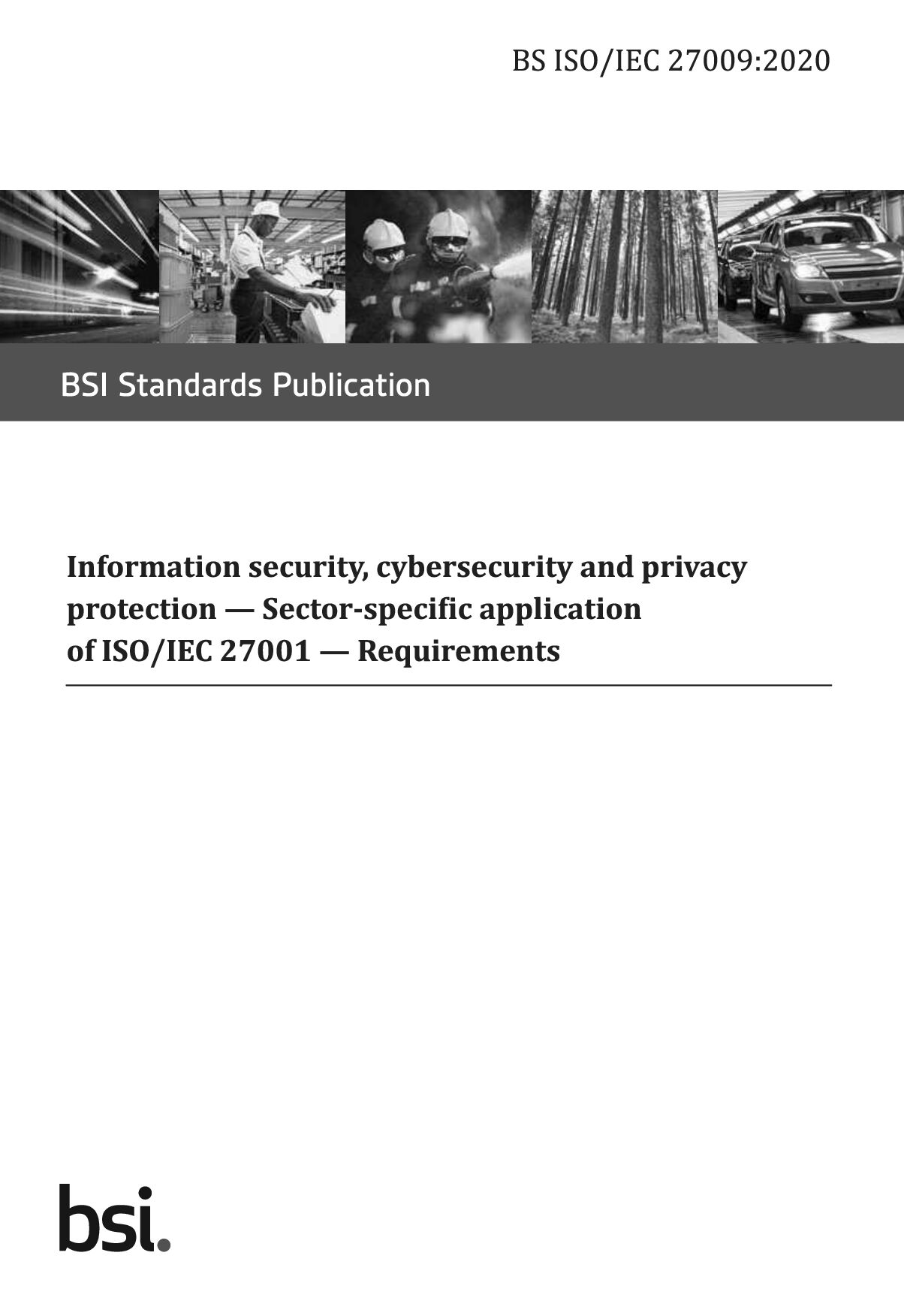 BS ISO/IEC 27009:2020