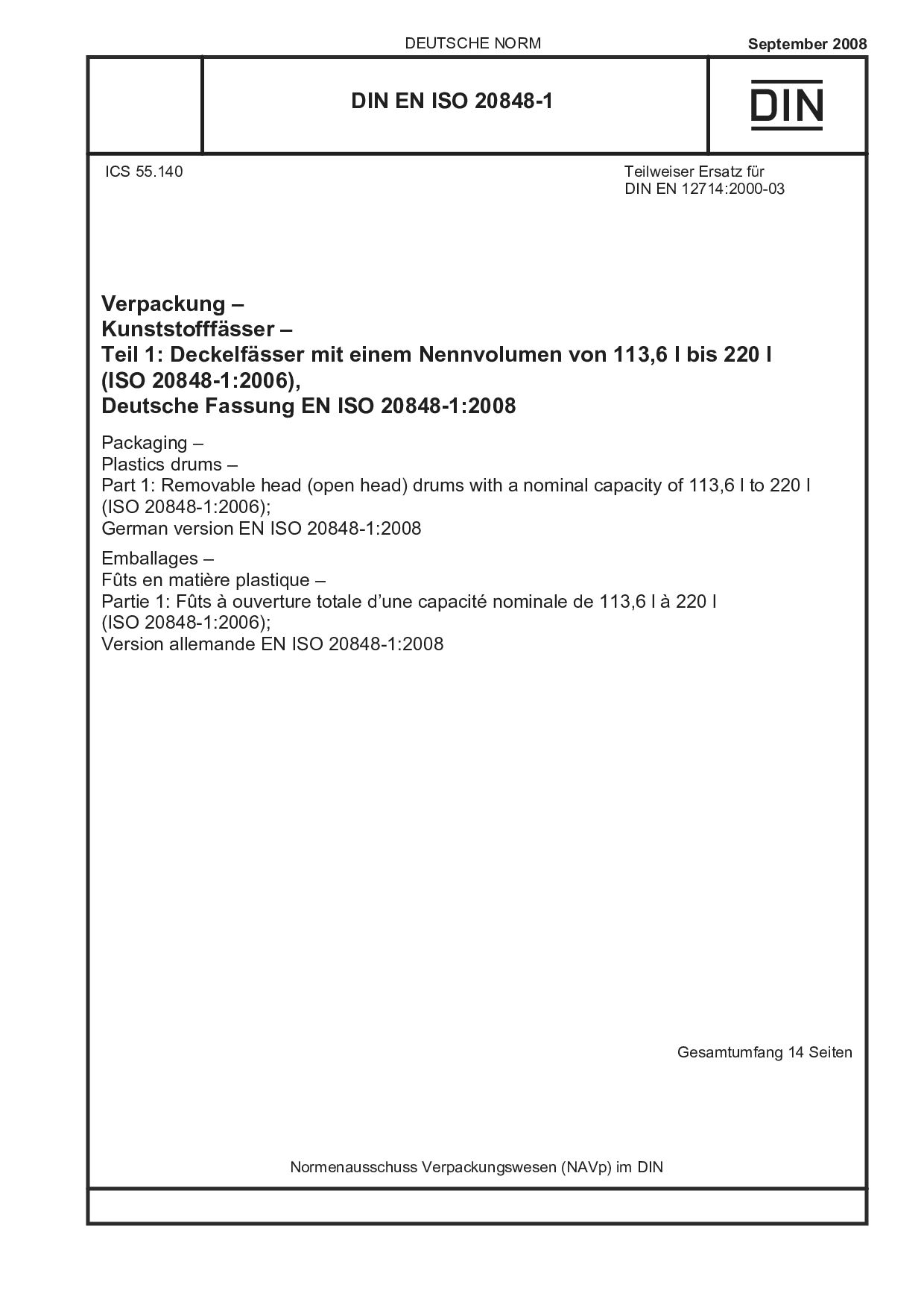 DIN EN ISO 20848-1:2008-09