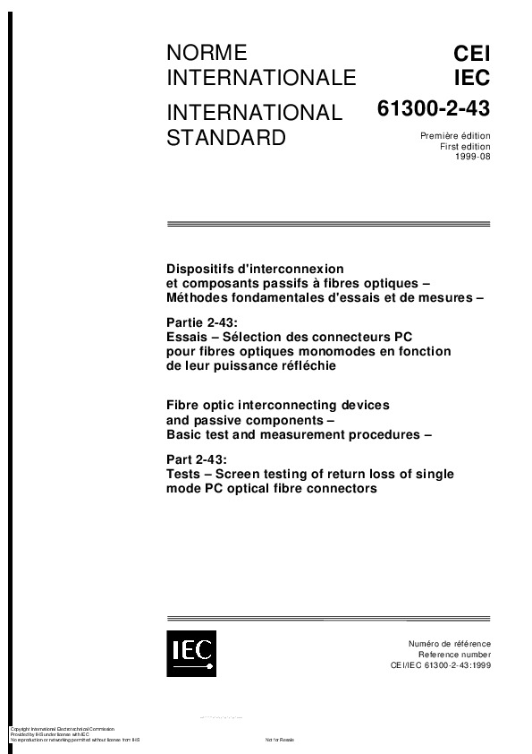 IEC 61300-2-43-1999