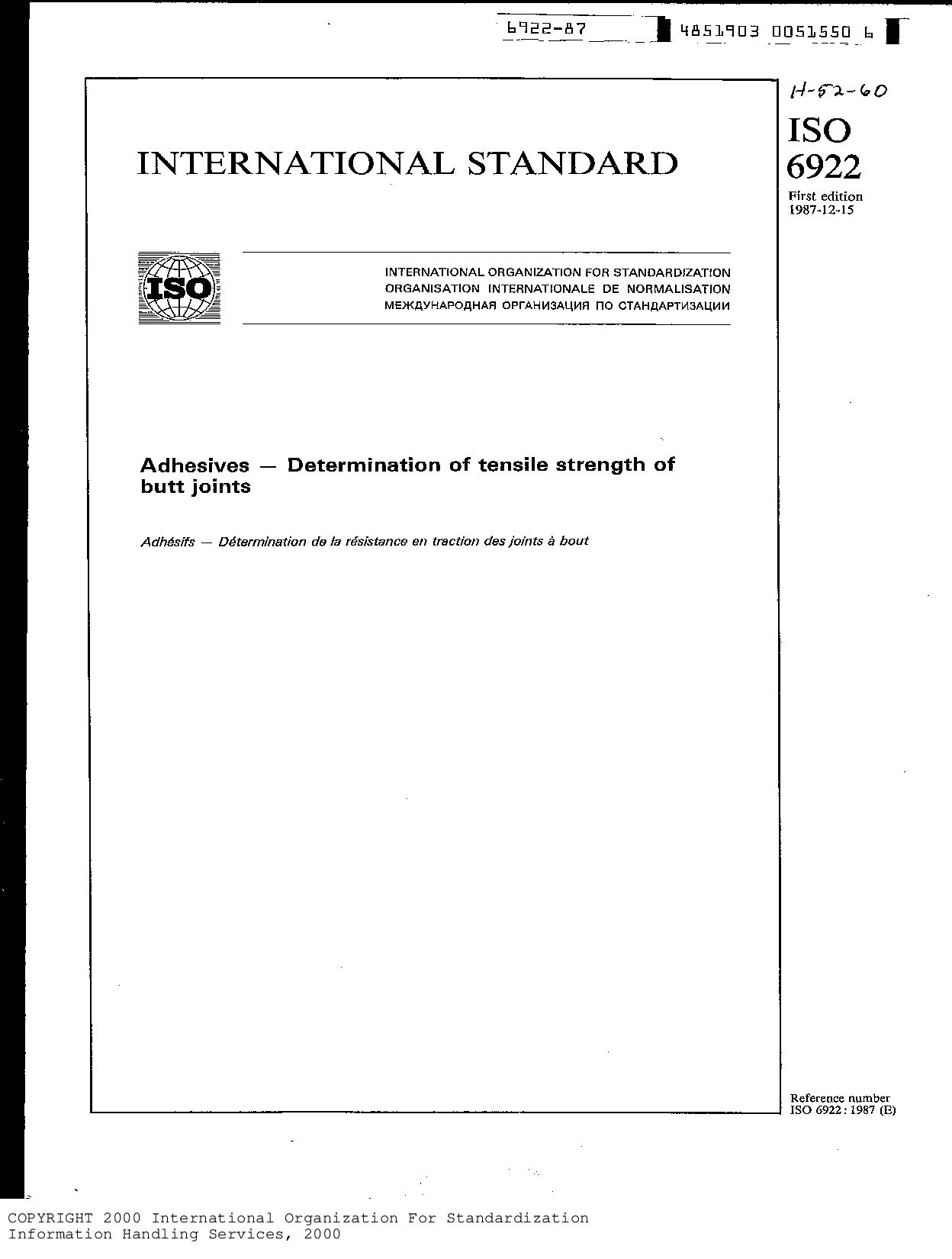 ISO 6922:1987封面图