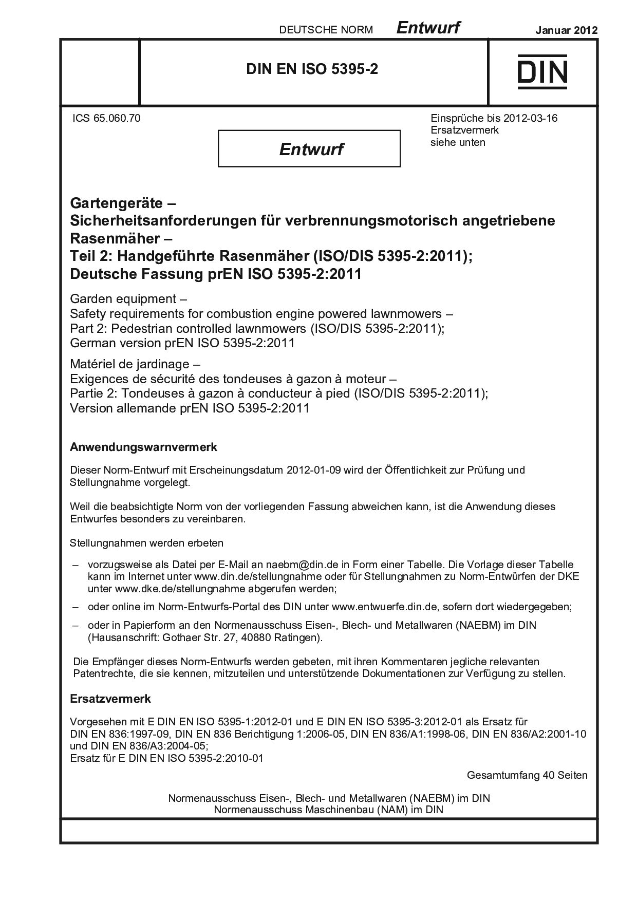 DIN EN ISO 5395-2 E:2012-01封面图