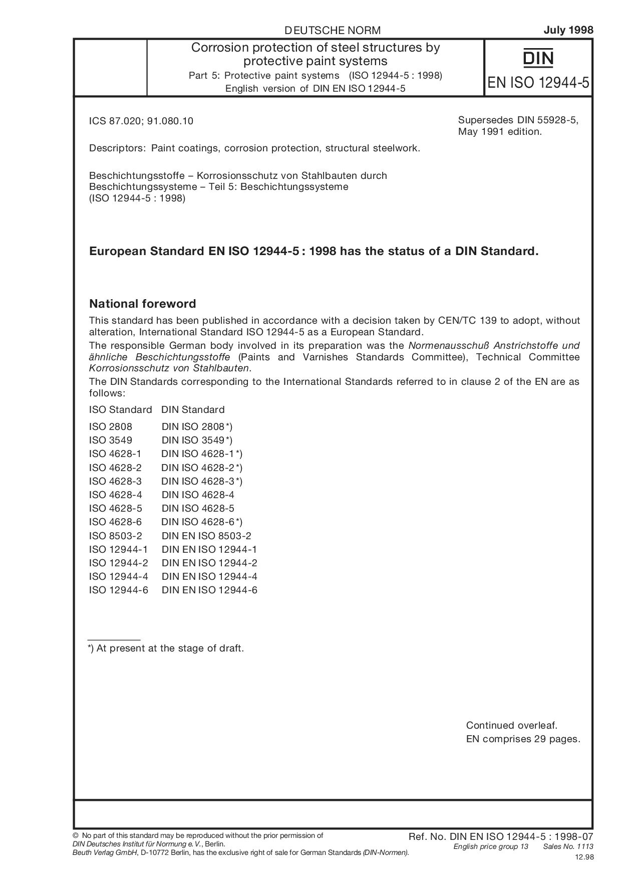 DIN EN ISO 12944-5:1998