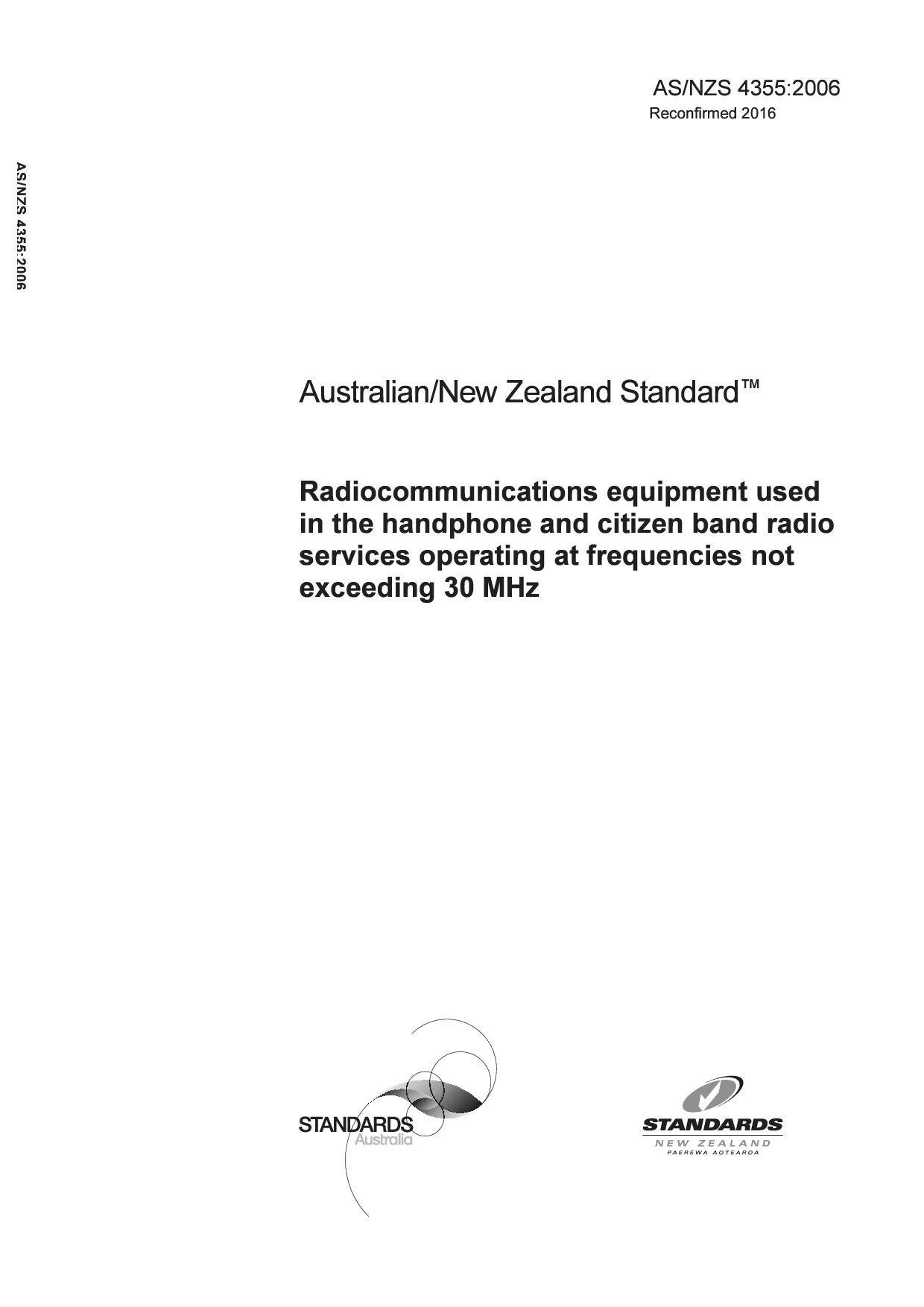 AS/NZS 4355:2006(R2016)封面图