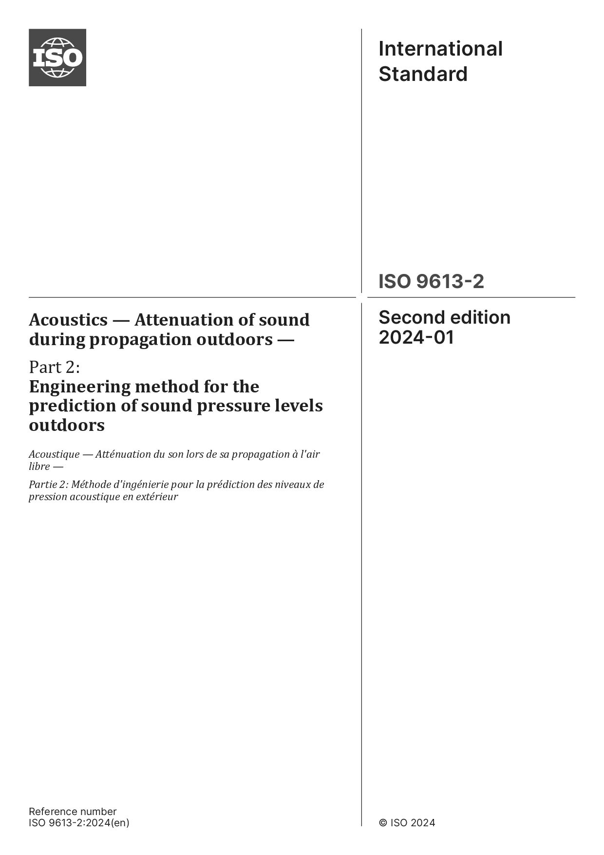 ISO 9613-2:2024封面图