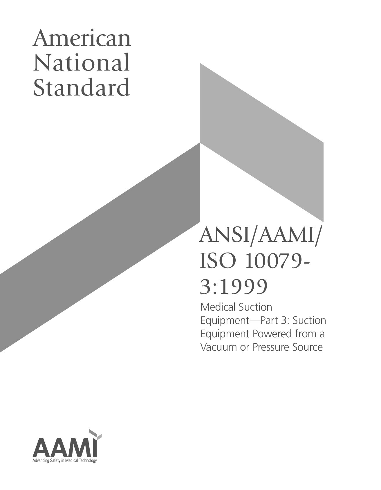 ANSI/AAMI/ISO 10079-3:1999(2014)封面图