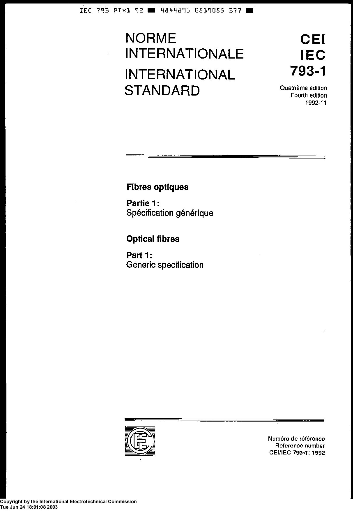 IEC 60793-1:1992封面图