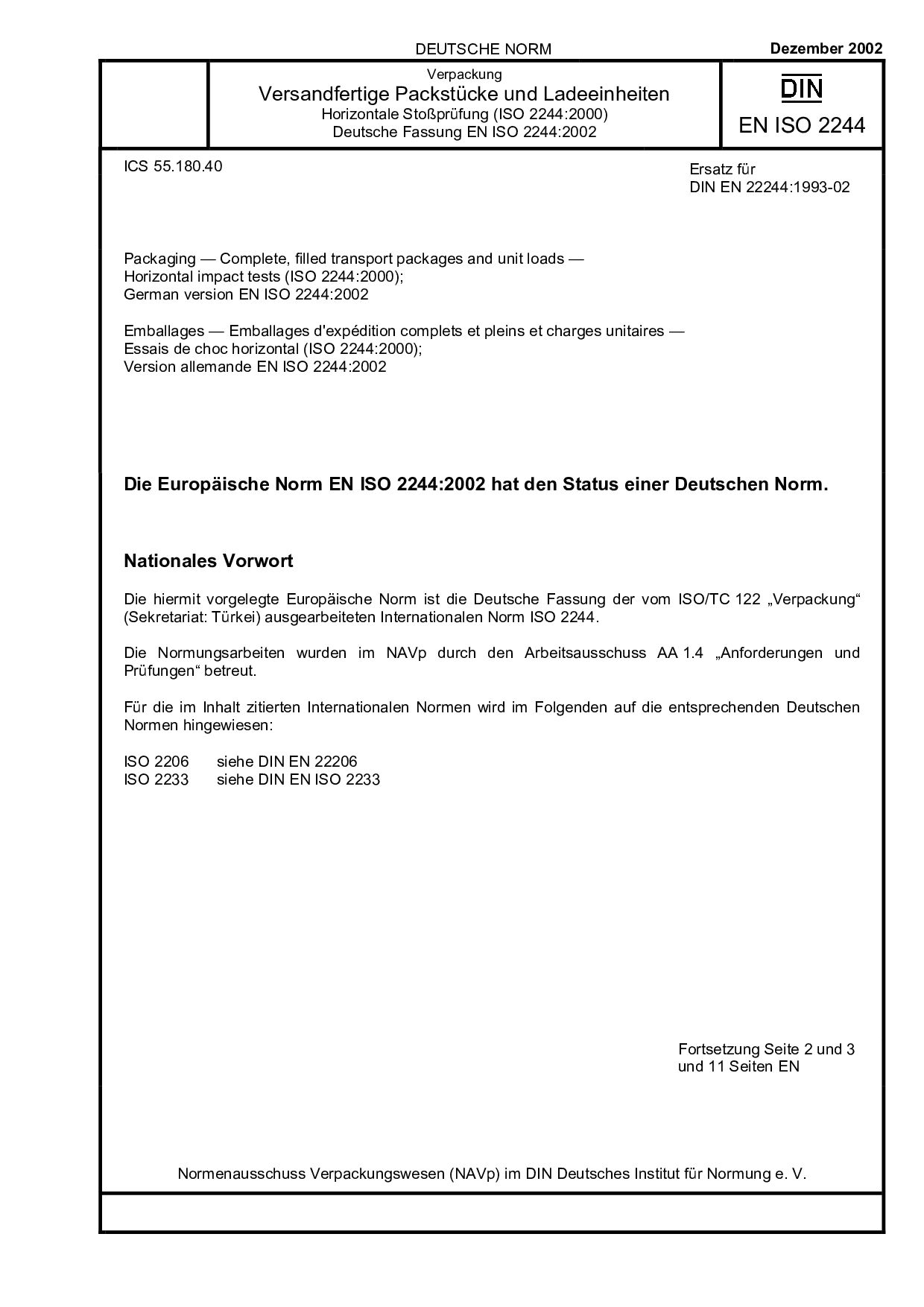 DIN EN ISO 2244:2002