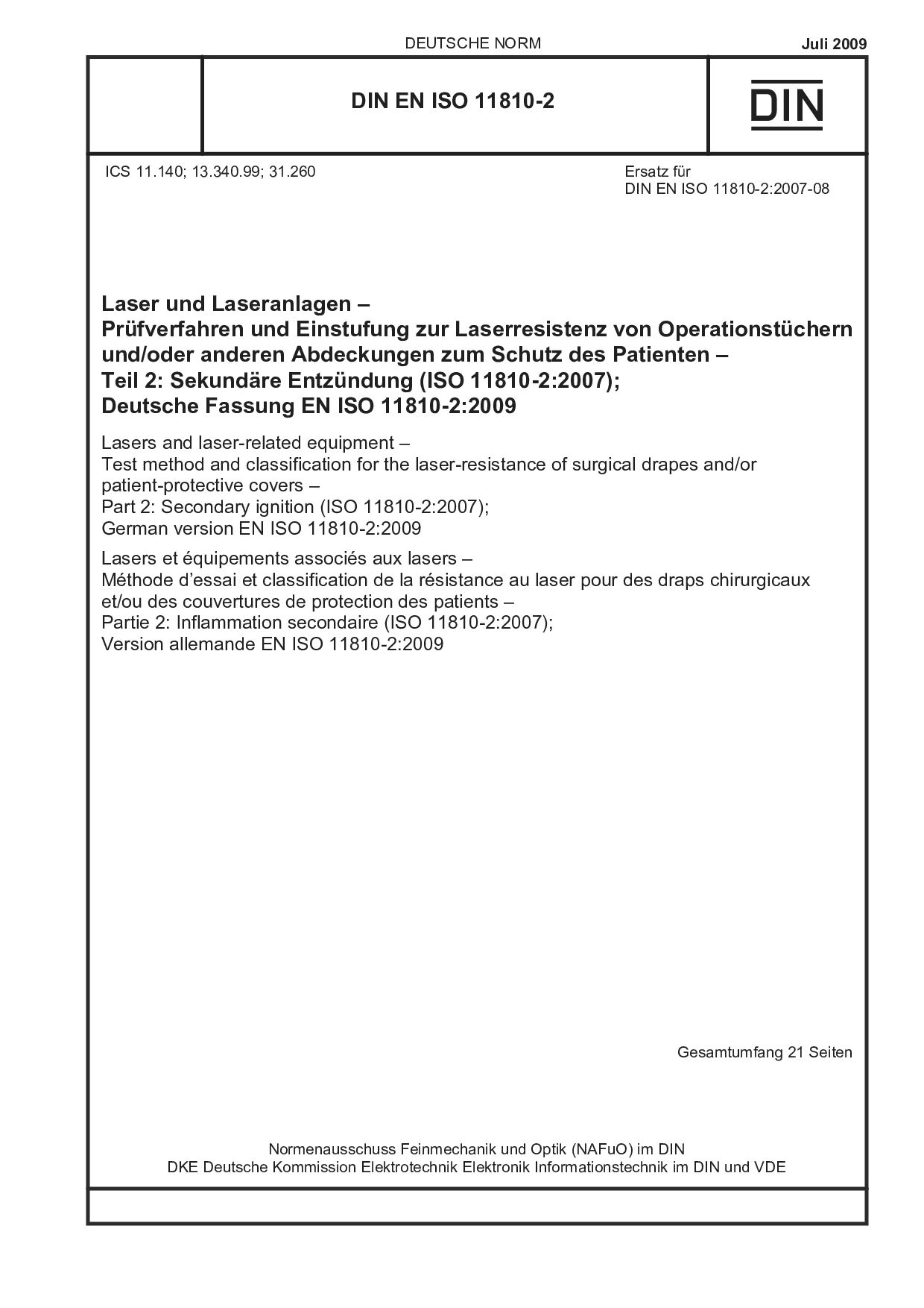 DIN EN ISO 11810-2:2009封面图