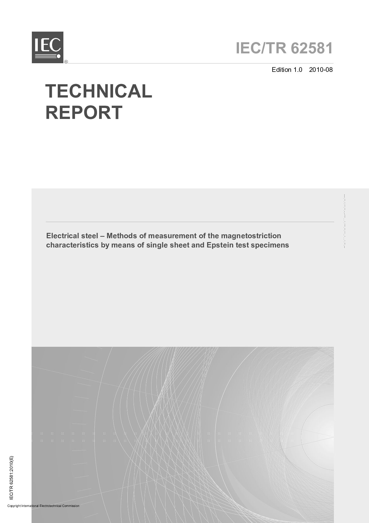 IEC TR 62581:2010封面图