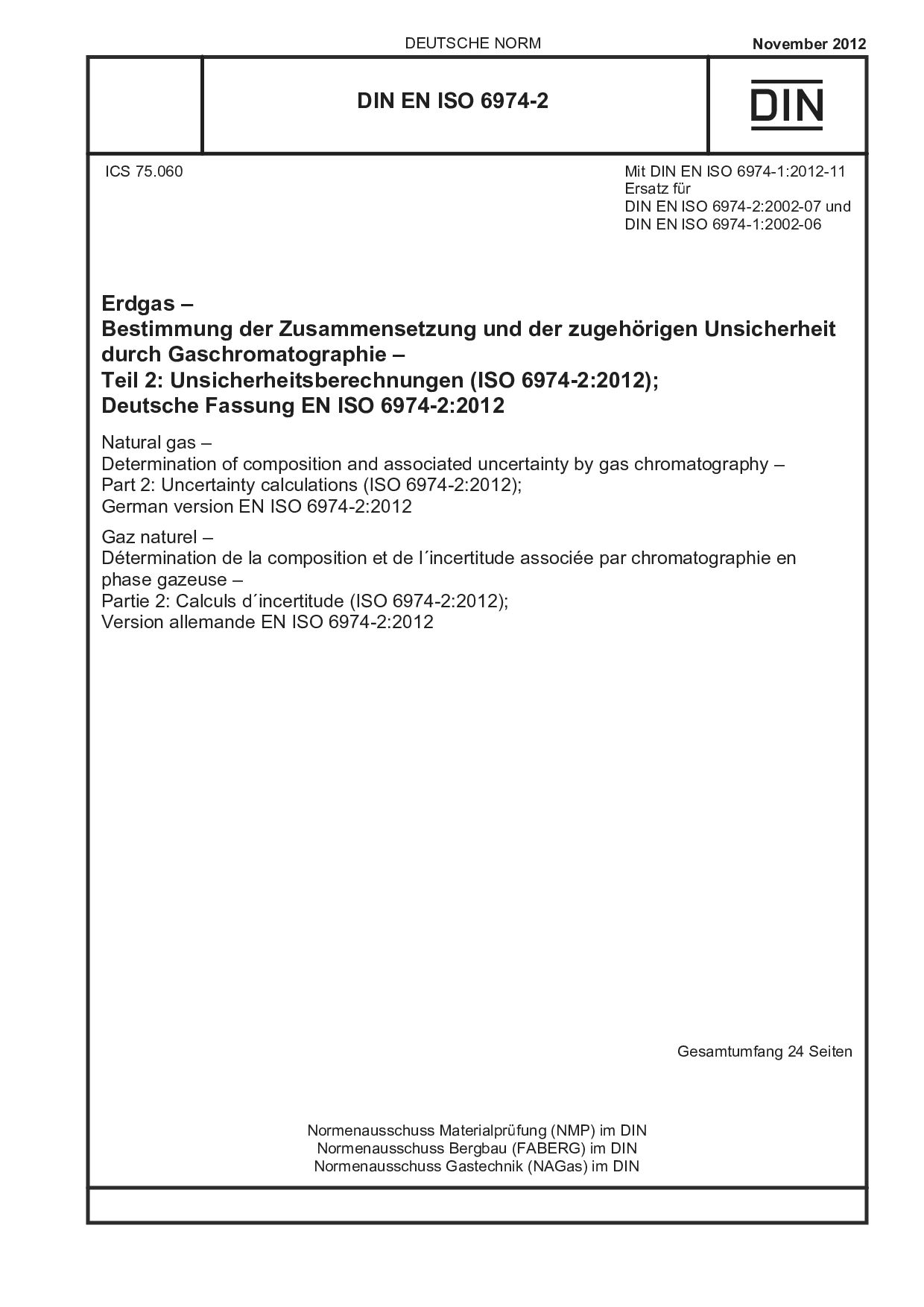 DIN EN ISO 6974-2:2012