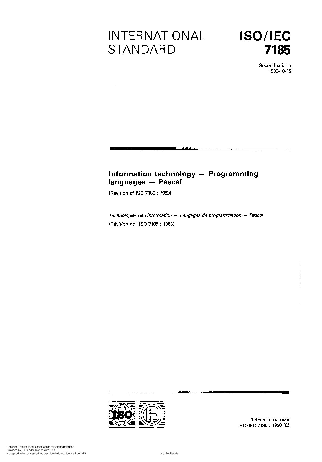 ISO/IEC 7185:1990封面图