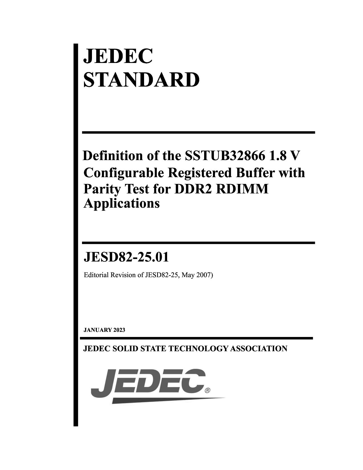 JEDEC JESD82-25.01-2023封面图