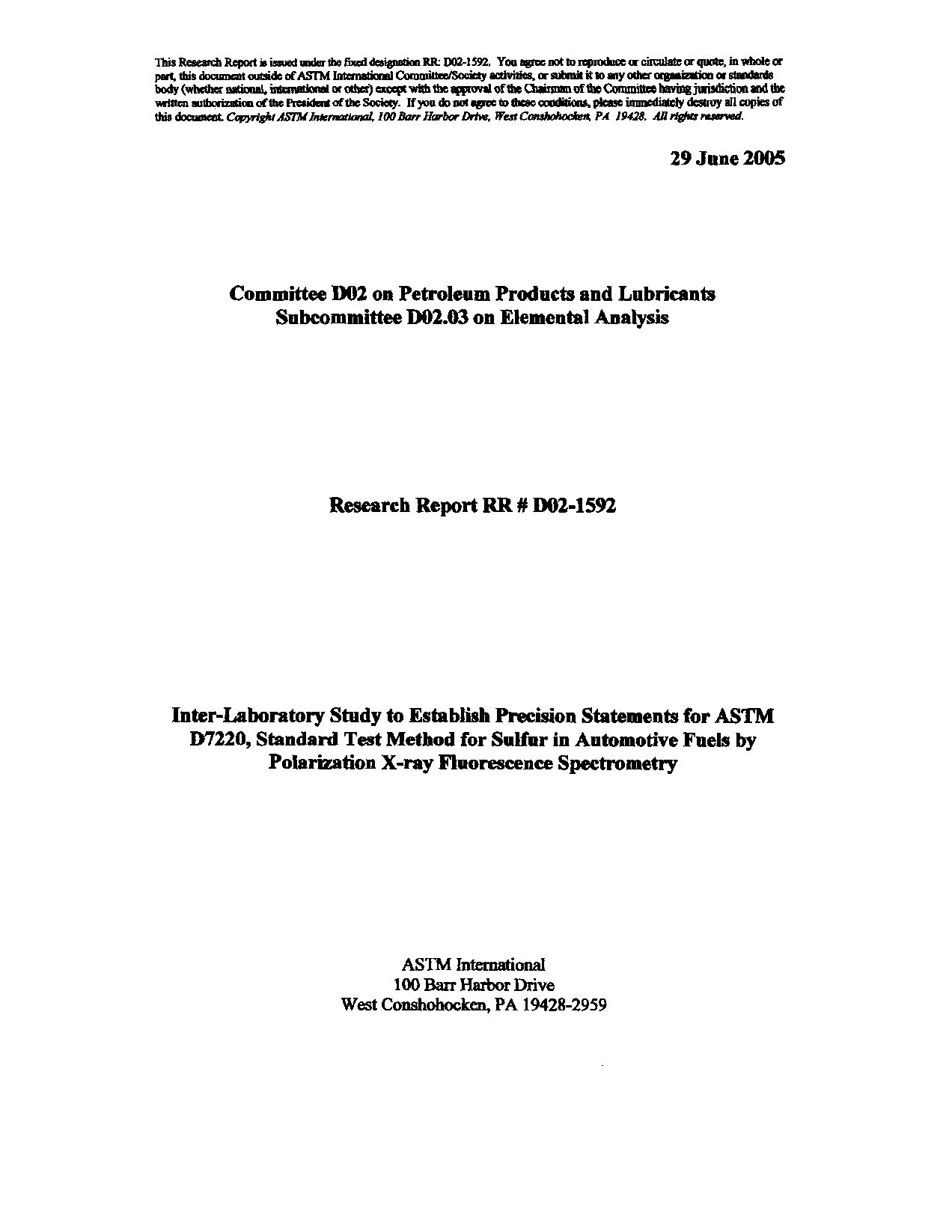 ASTM RR-D02-1592 2005封面图