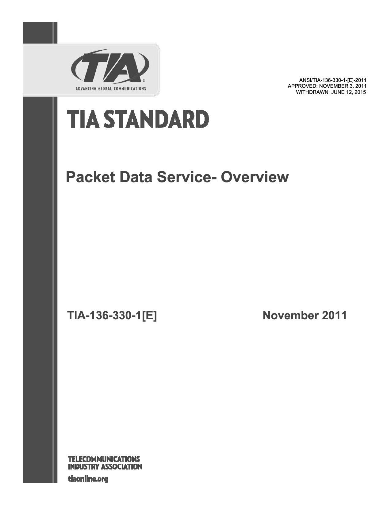 ANSI/TIA-136-330-1[E]-2011(2015)封面图
