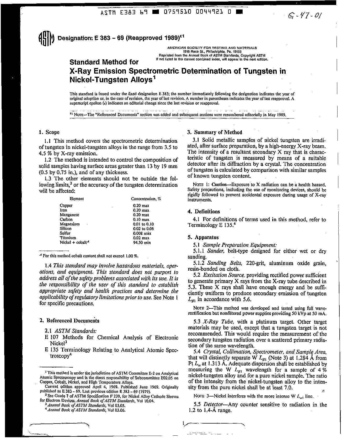 ASTM E383-69(1989)e1封面图