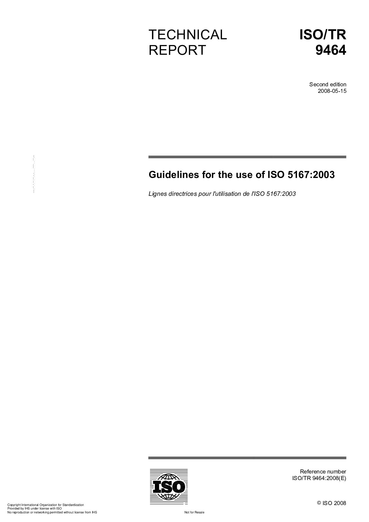 ISO/TR 9464:2008封面图