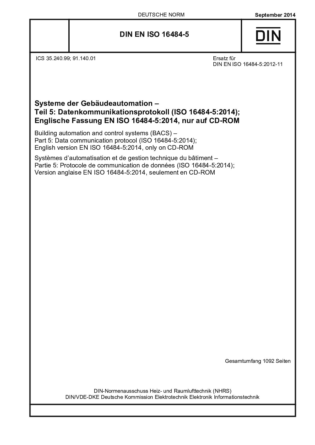 DIN EN ISO 16484-5:2014