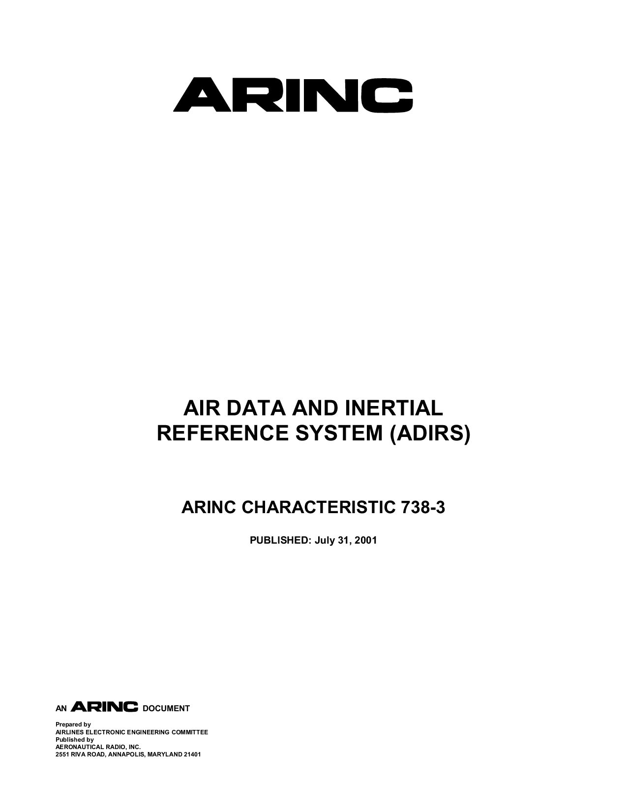 ARINC 738-3-2001