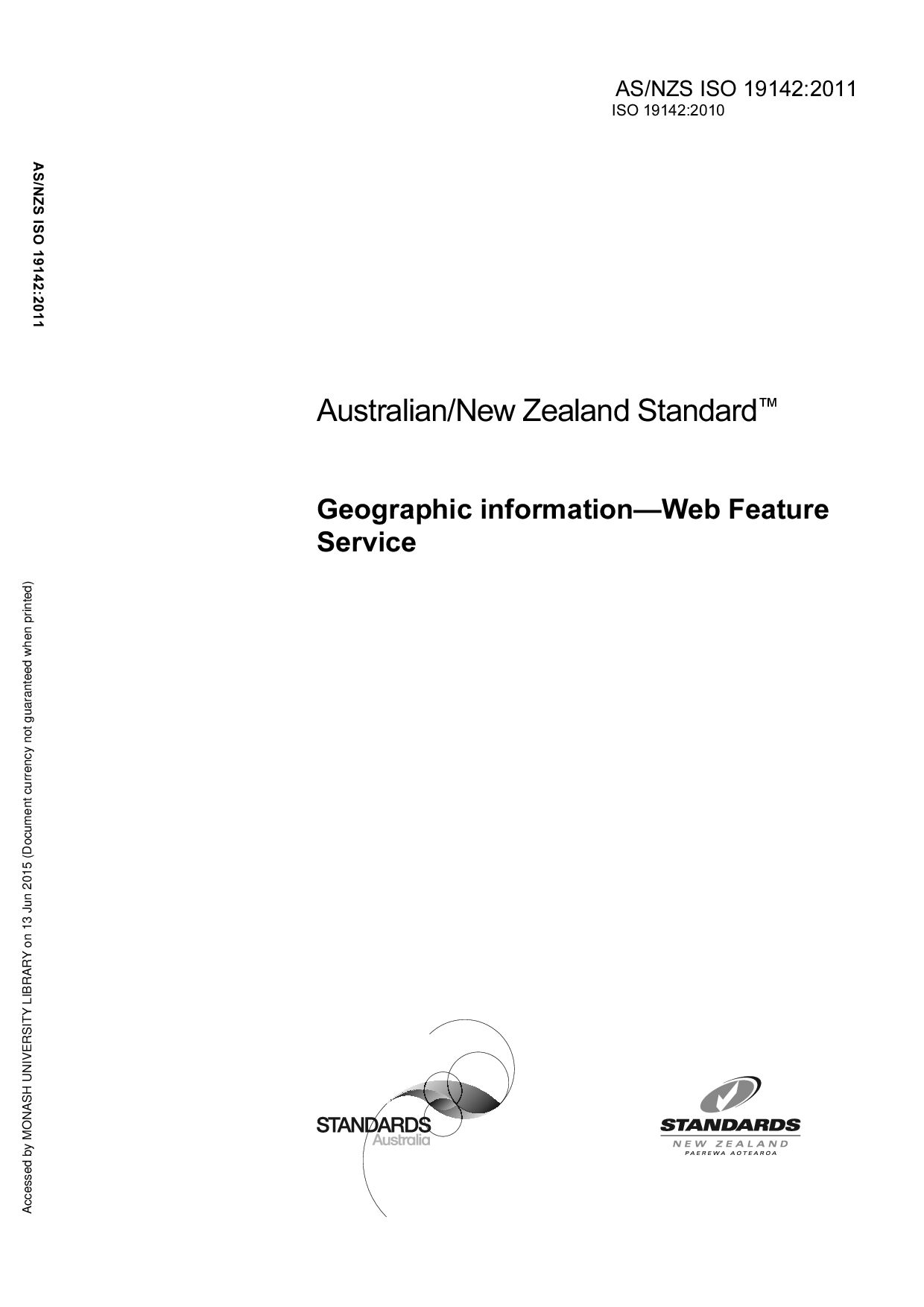 AS/NZS ISO 19142:2011封面图