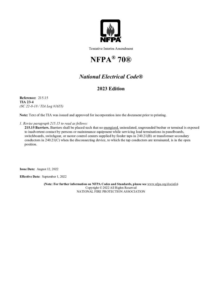 NFPA 702023 amd42022 美国国家电气代码第70版 标准全文
