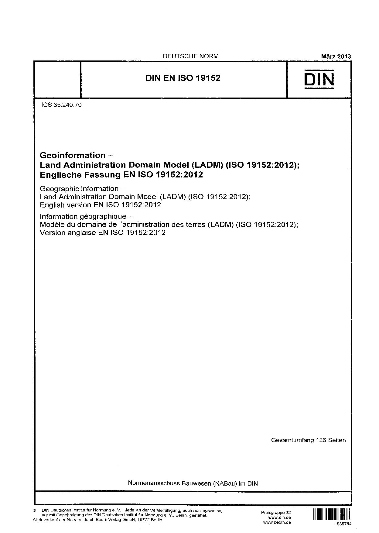 DIN EN ISO 19152:2013-03封面图