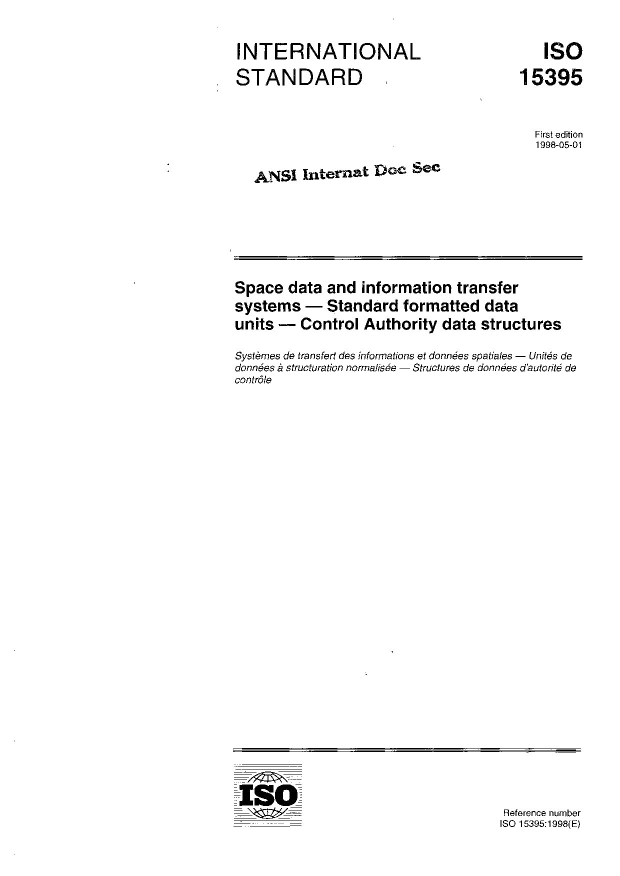 ISO 15395:1998封面图