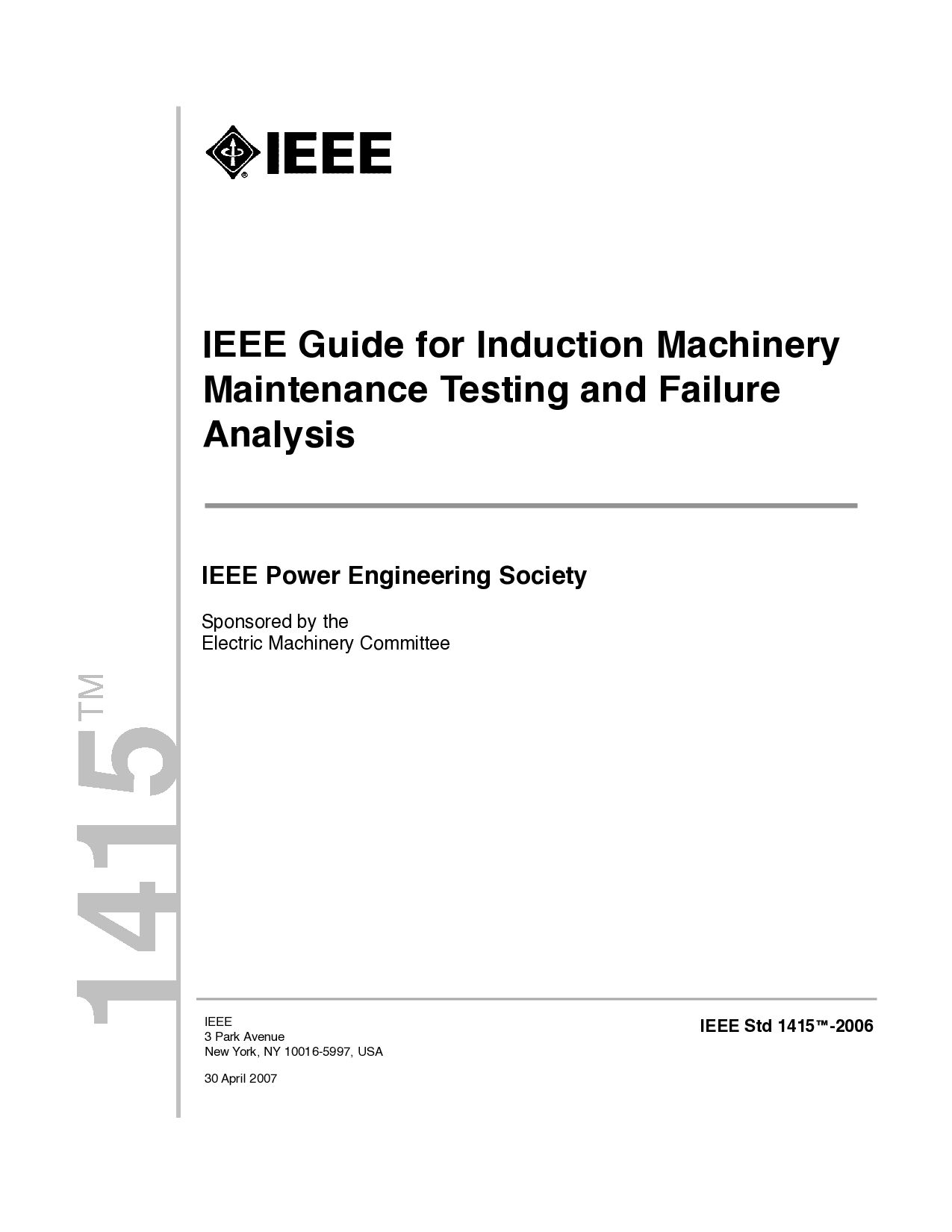 IEEE 1415-2006封面图