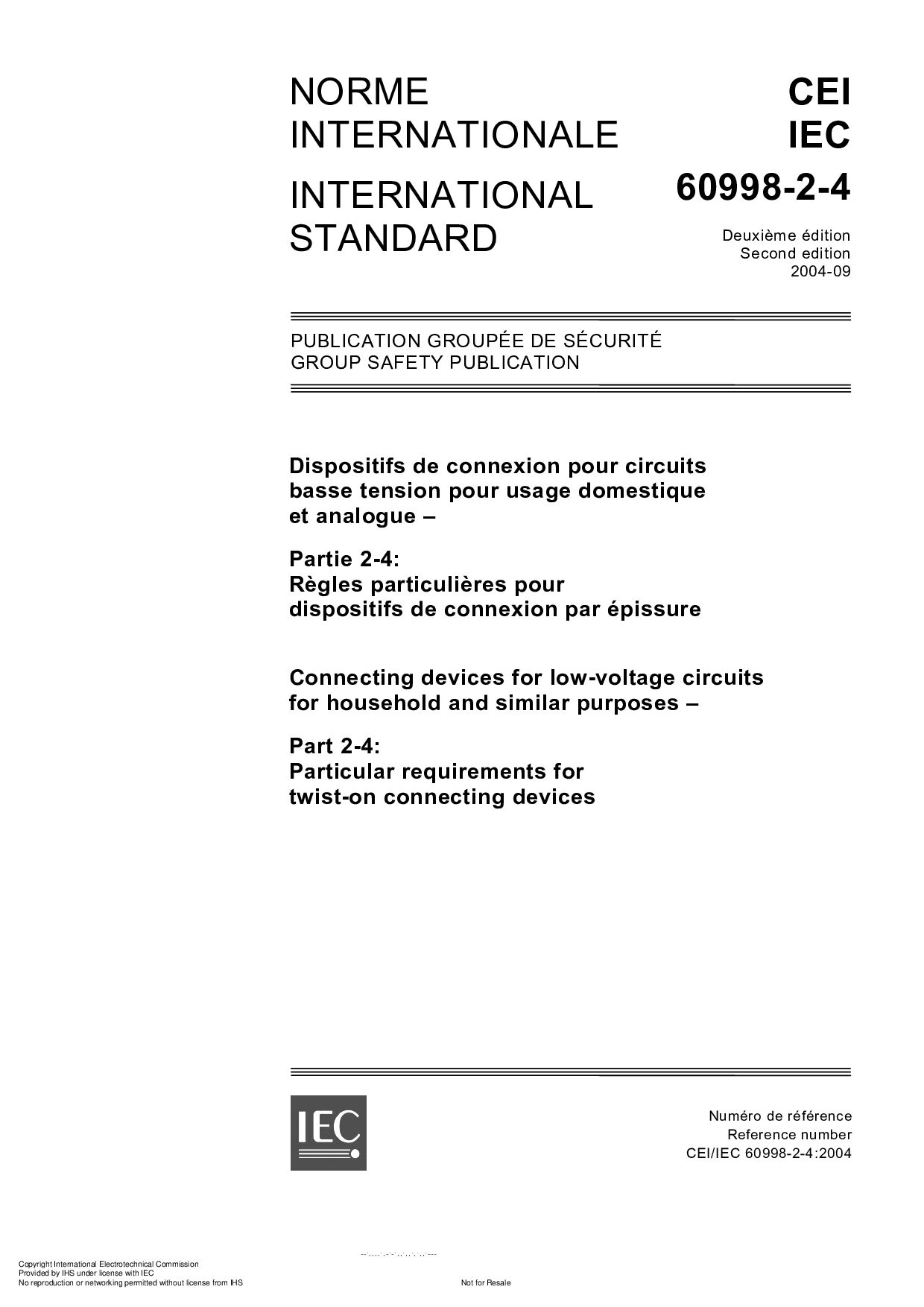 IEC 60998-2-4:2004封面图