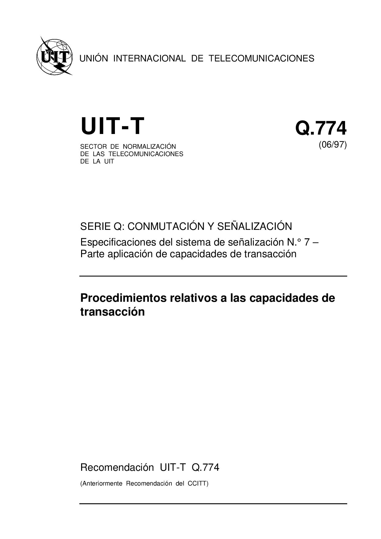 ITU-T Q.774 SPANISH-1997封面图
