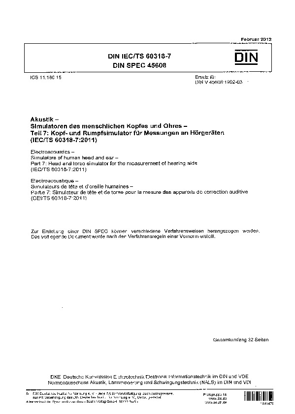 DIN IEC/TS 60318-7:2012封面图