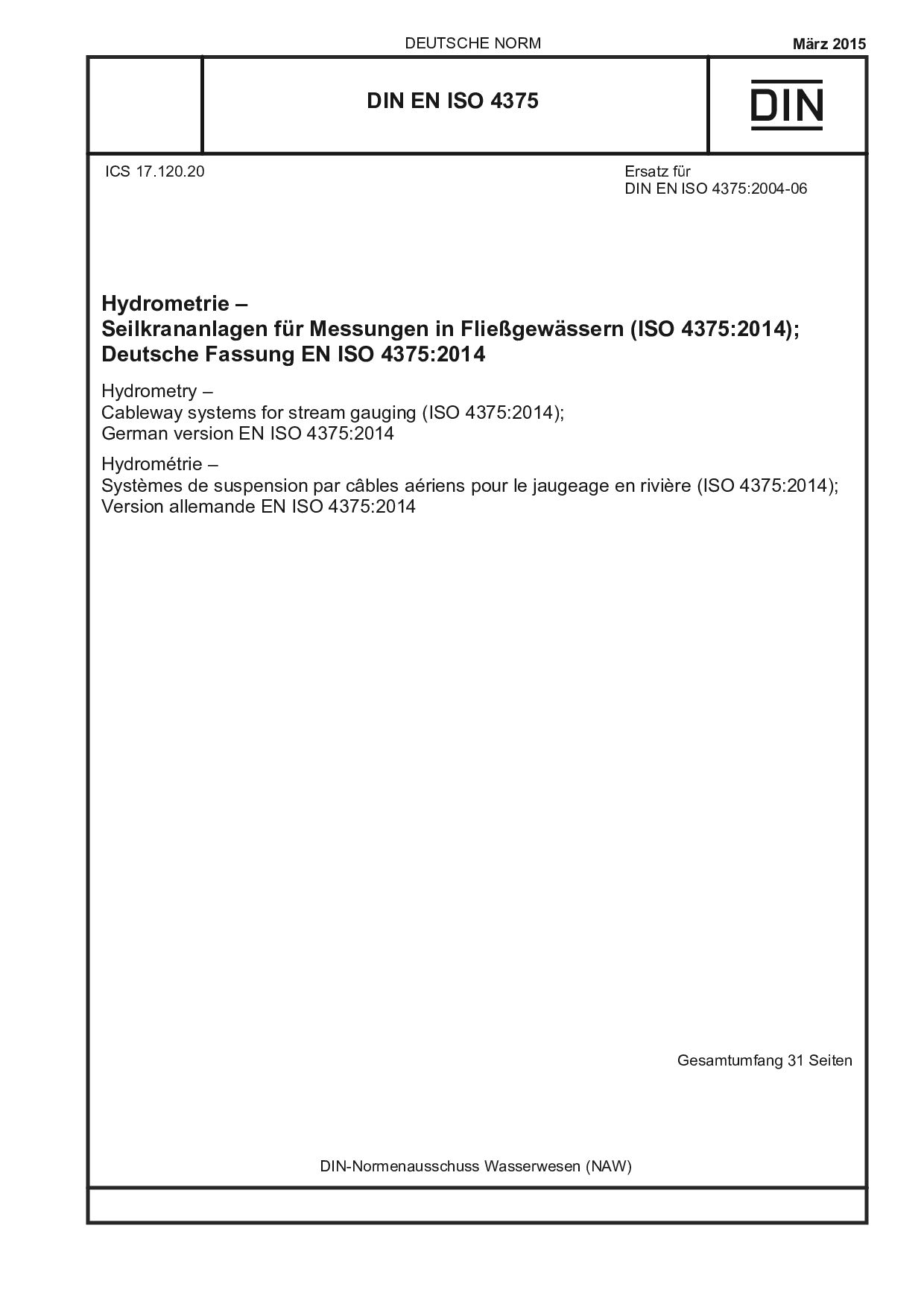 DIN EN ISO 4375:2015
