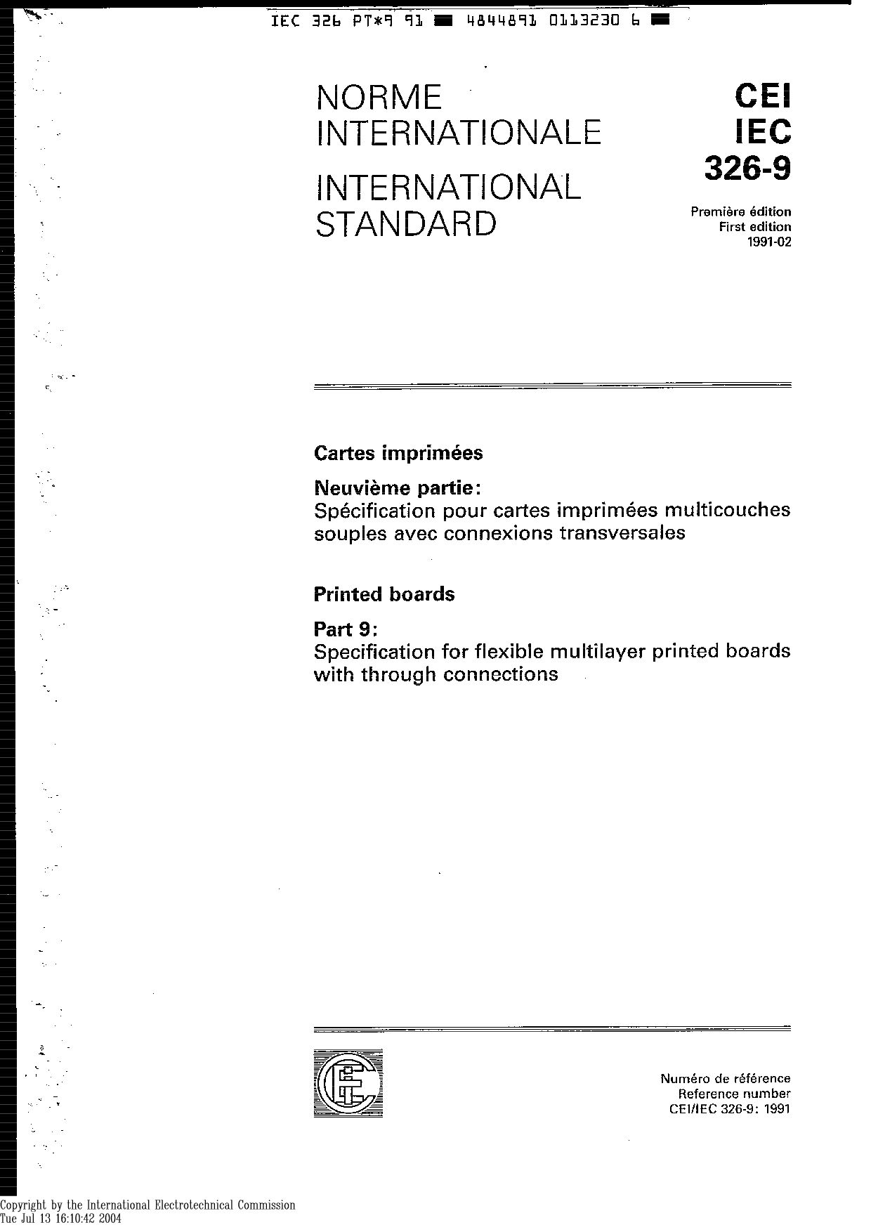 IEC 60326-9:1991封面图