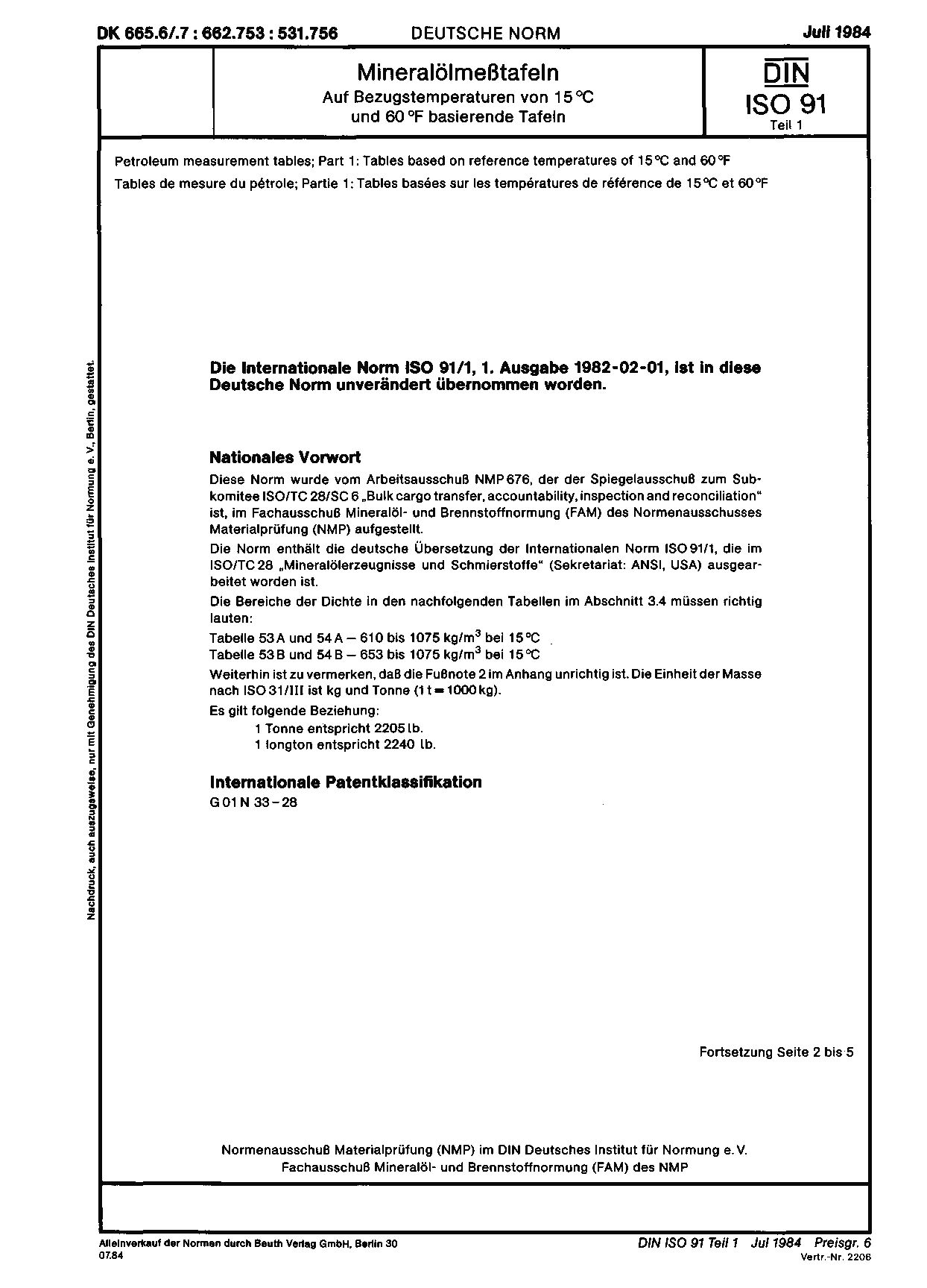 DIN ISO 91-1:1984