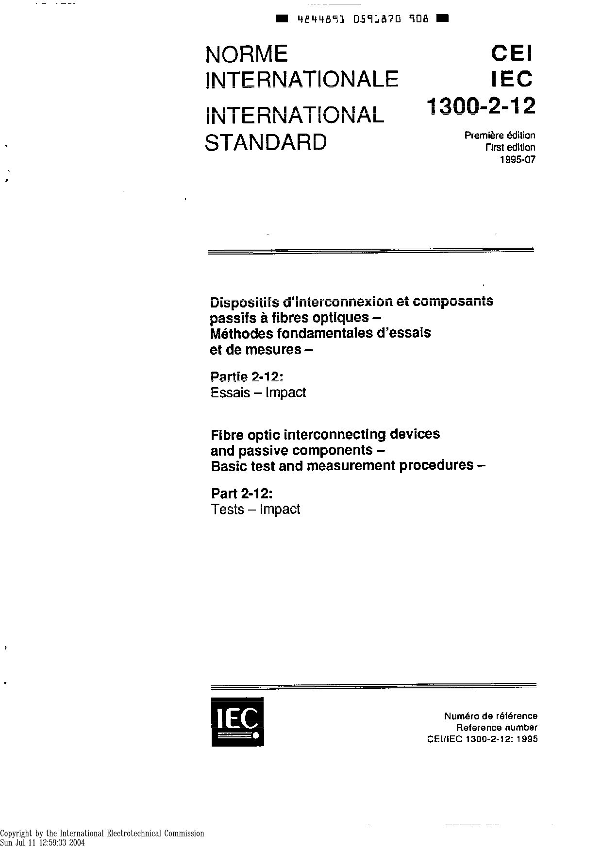 IEC 61300-2-12:1995封面图