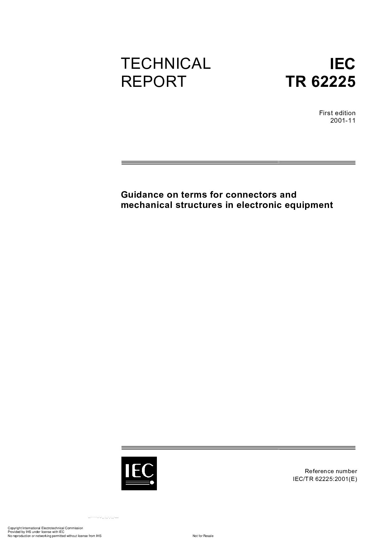 IEC TR 62225:2001封面图