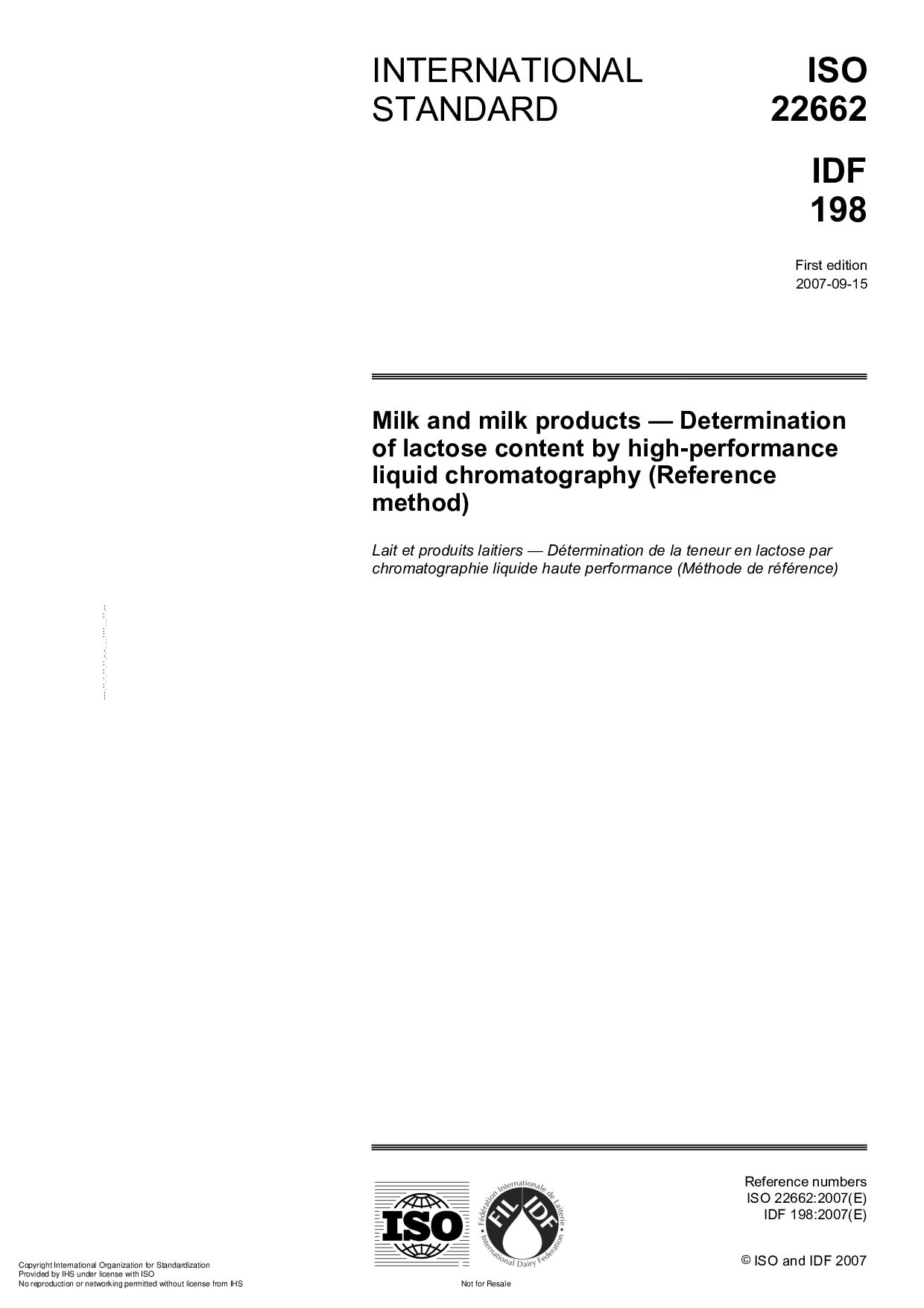 ISO 22662:2007封面图