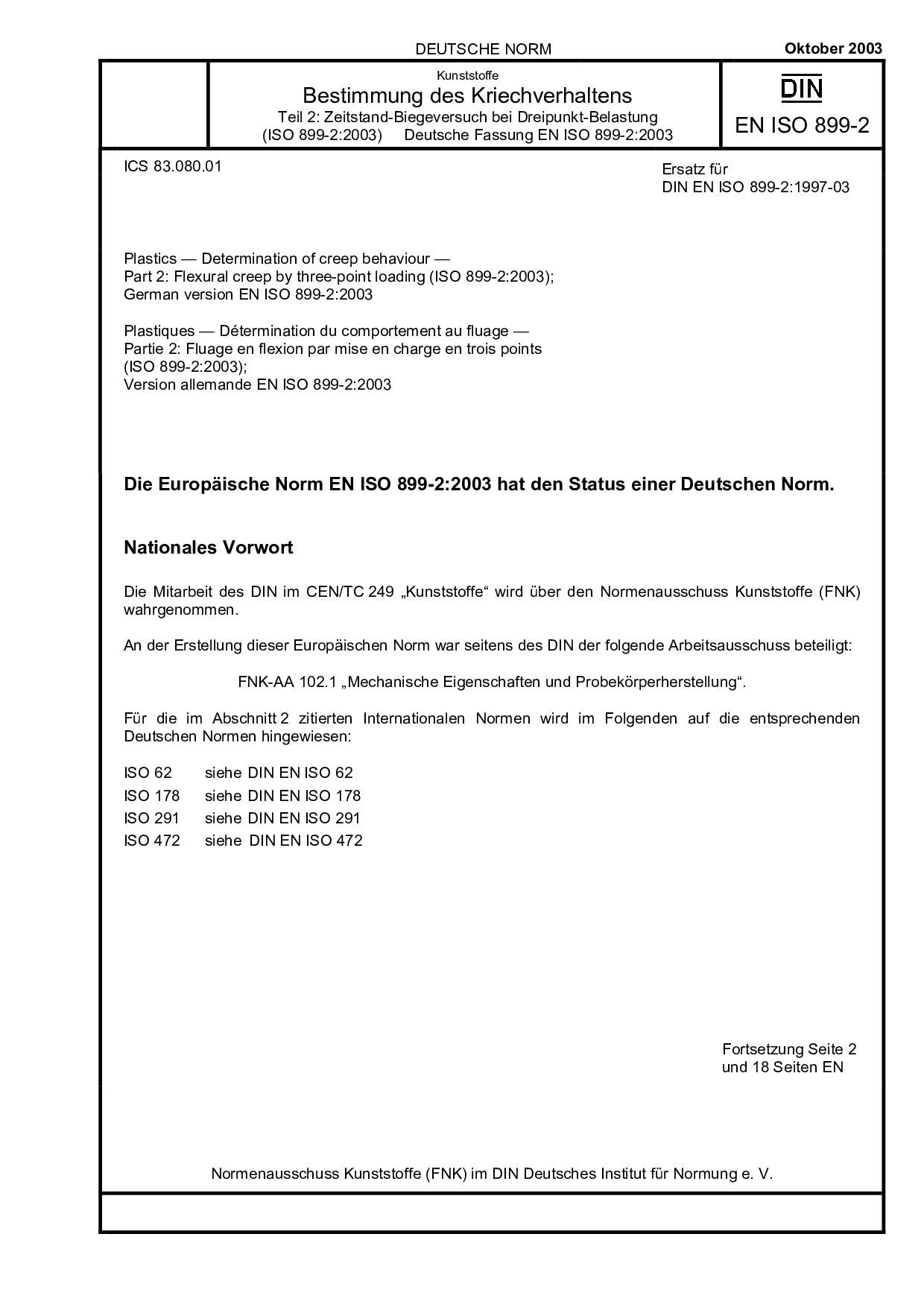 DIN EN ISO 899-2:2003
