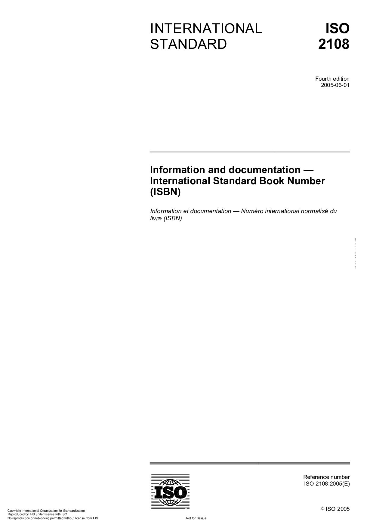 ISO 2108:2005封面图