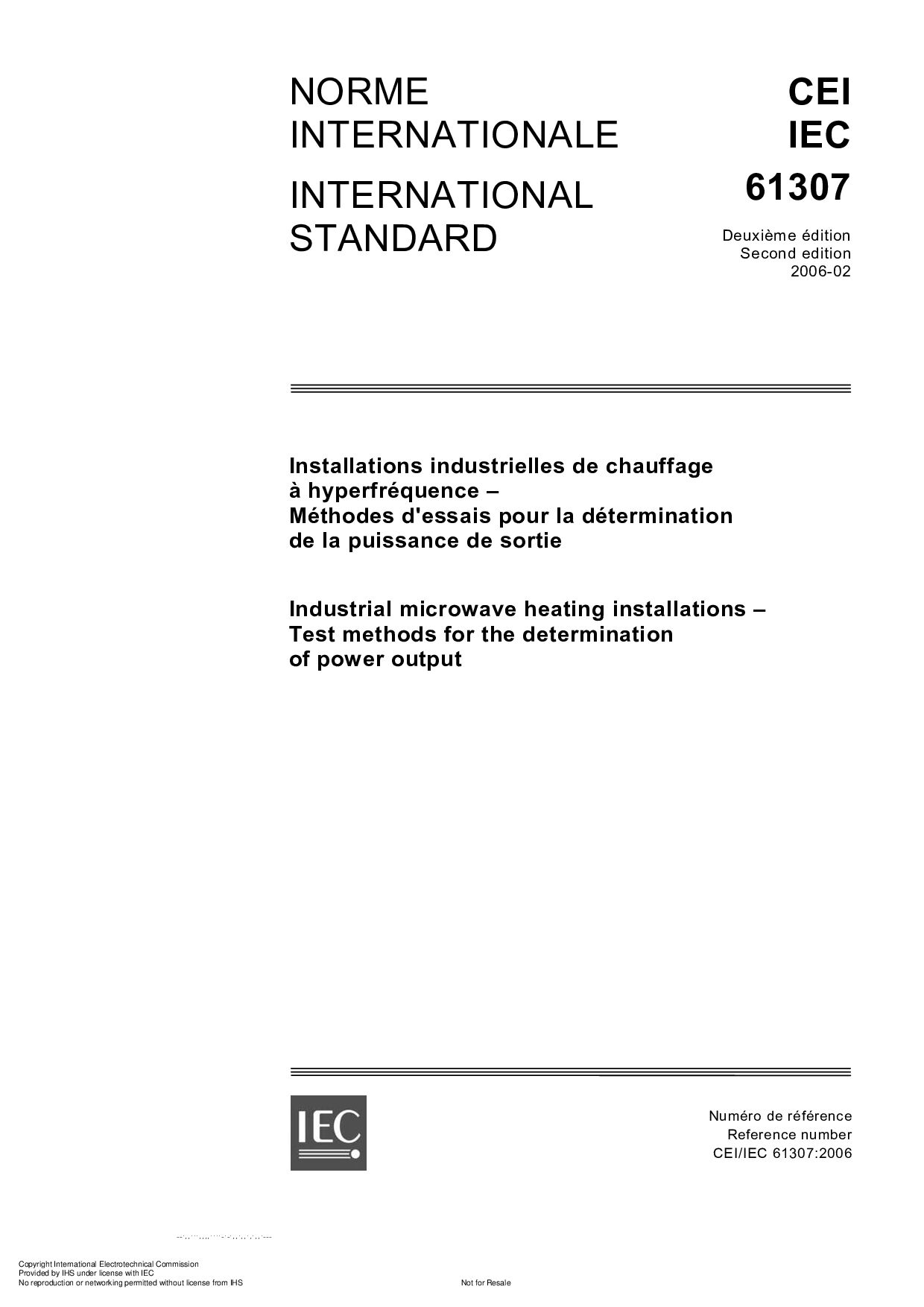 IEC 61307:2006封面图