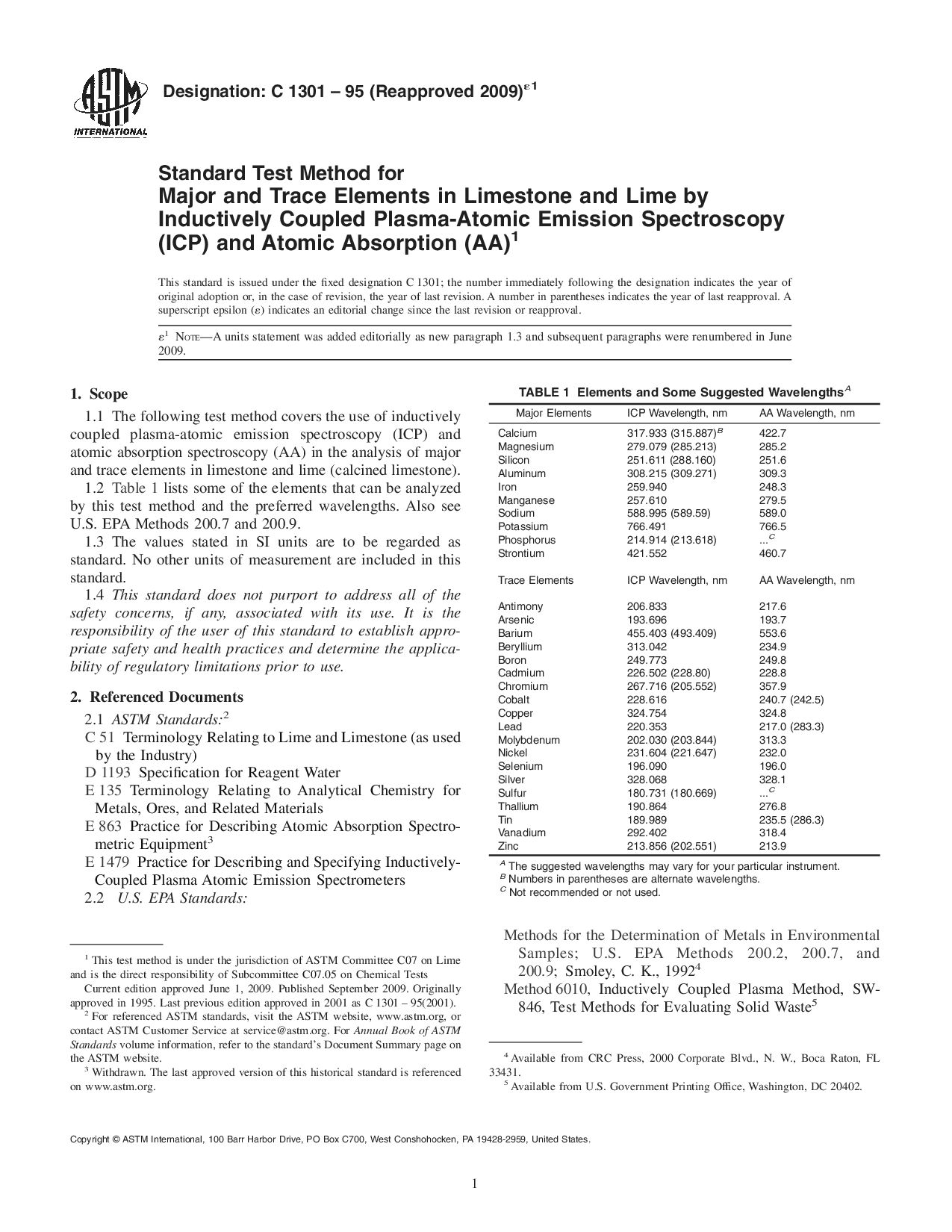ASTM C1301-95(2009)e1封面图