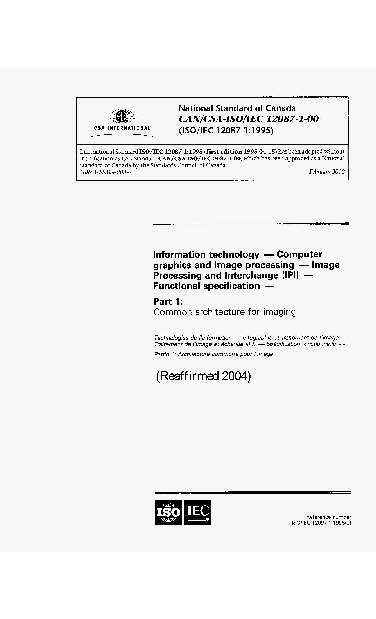 CAN/CSA-ISO/IEC 12087-1-2000(R2004)封面图