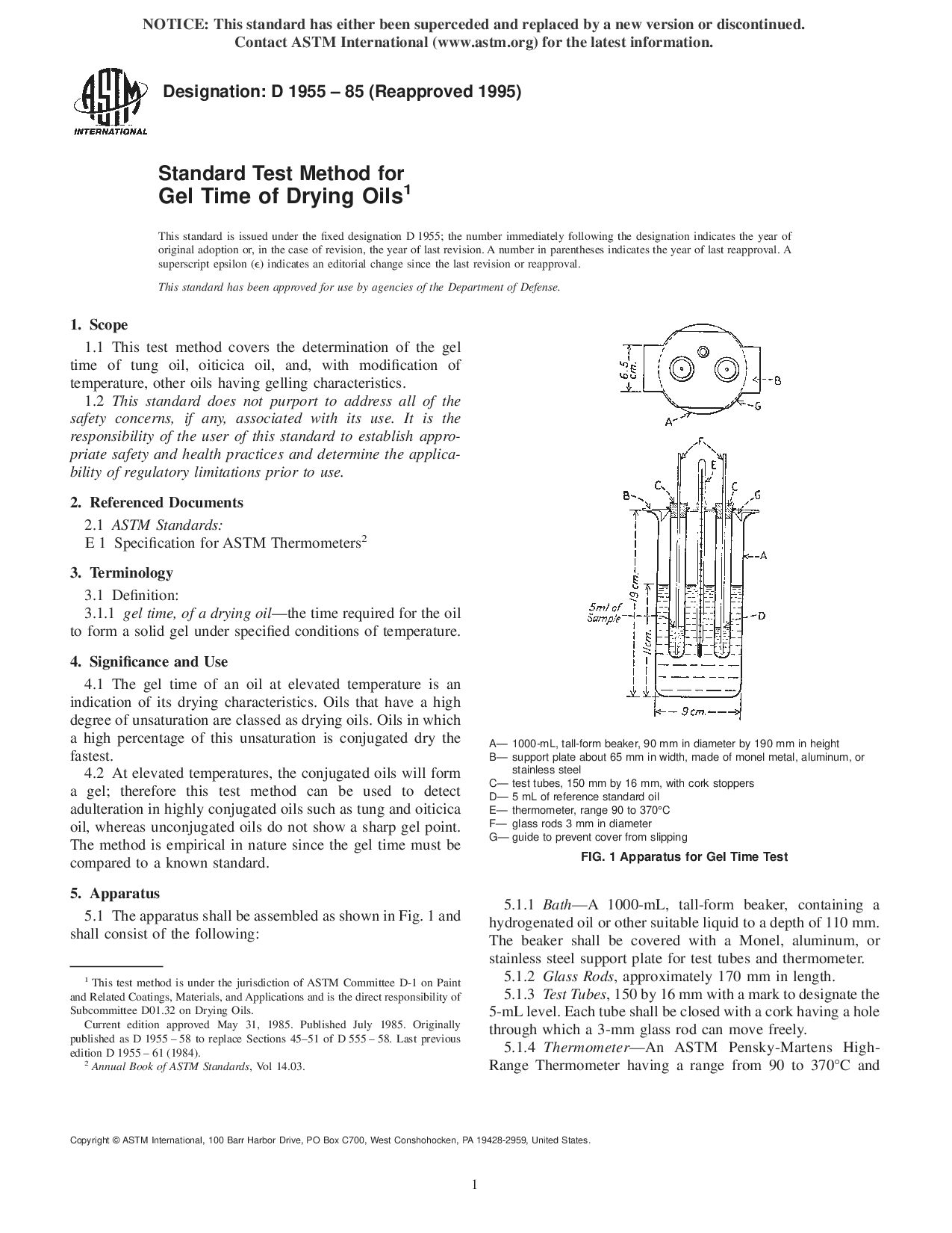 ASTM D1955-85(1995)封面图