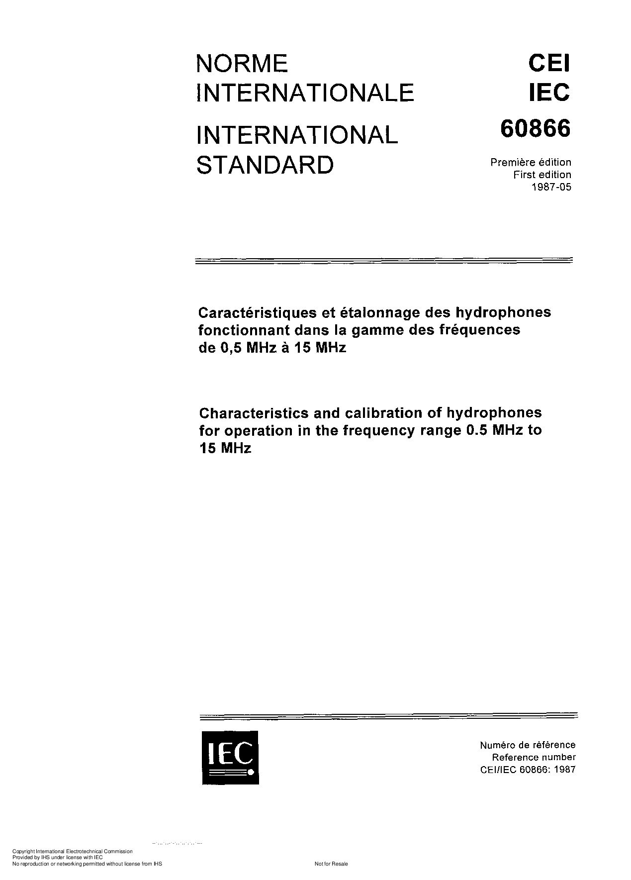 IEC 60866:1987封面图