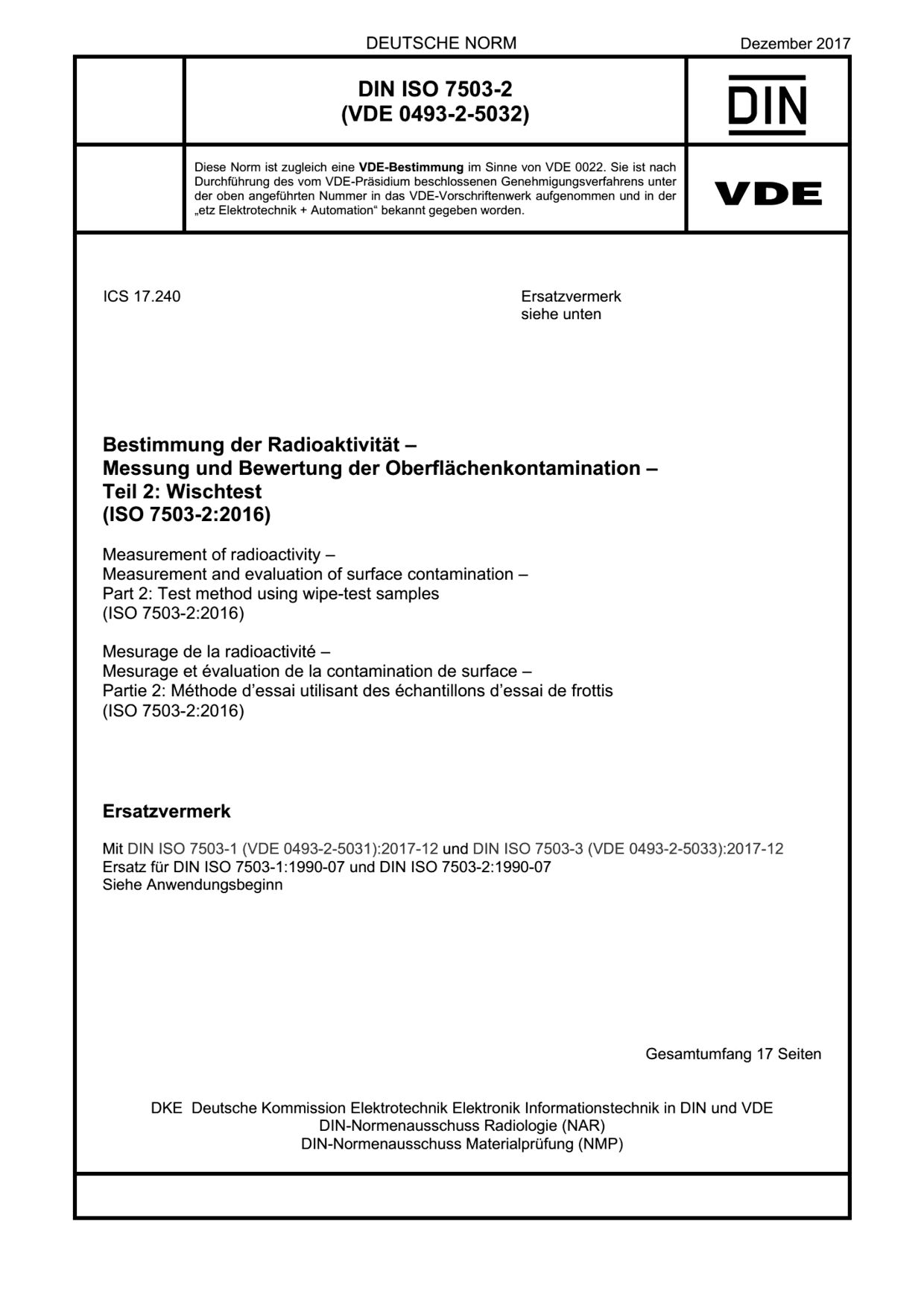 DIN ISO 7503-2:2017封面图