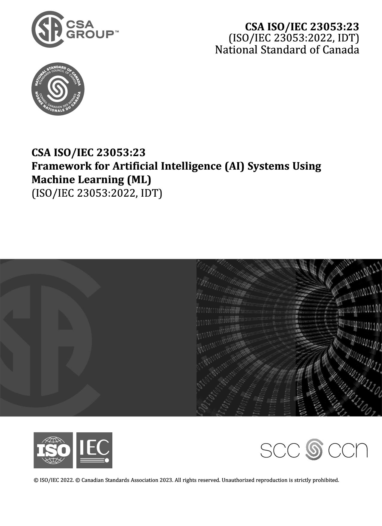 CSA ISO/IEC 23053:2023封面图