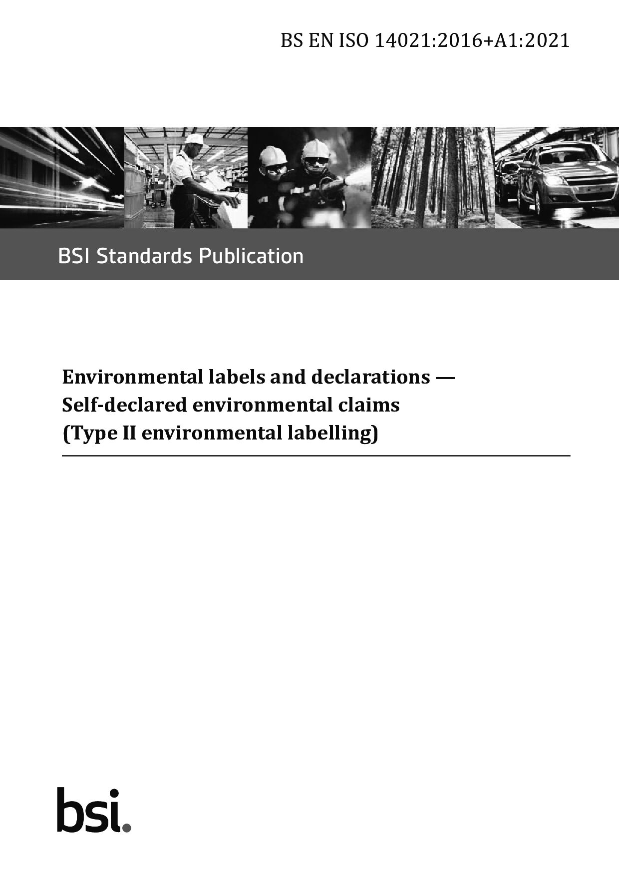 BS EN ISO 14021:2016+A1:2021封面图