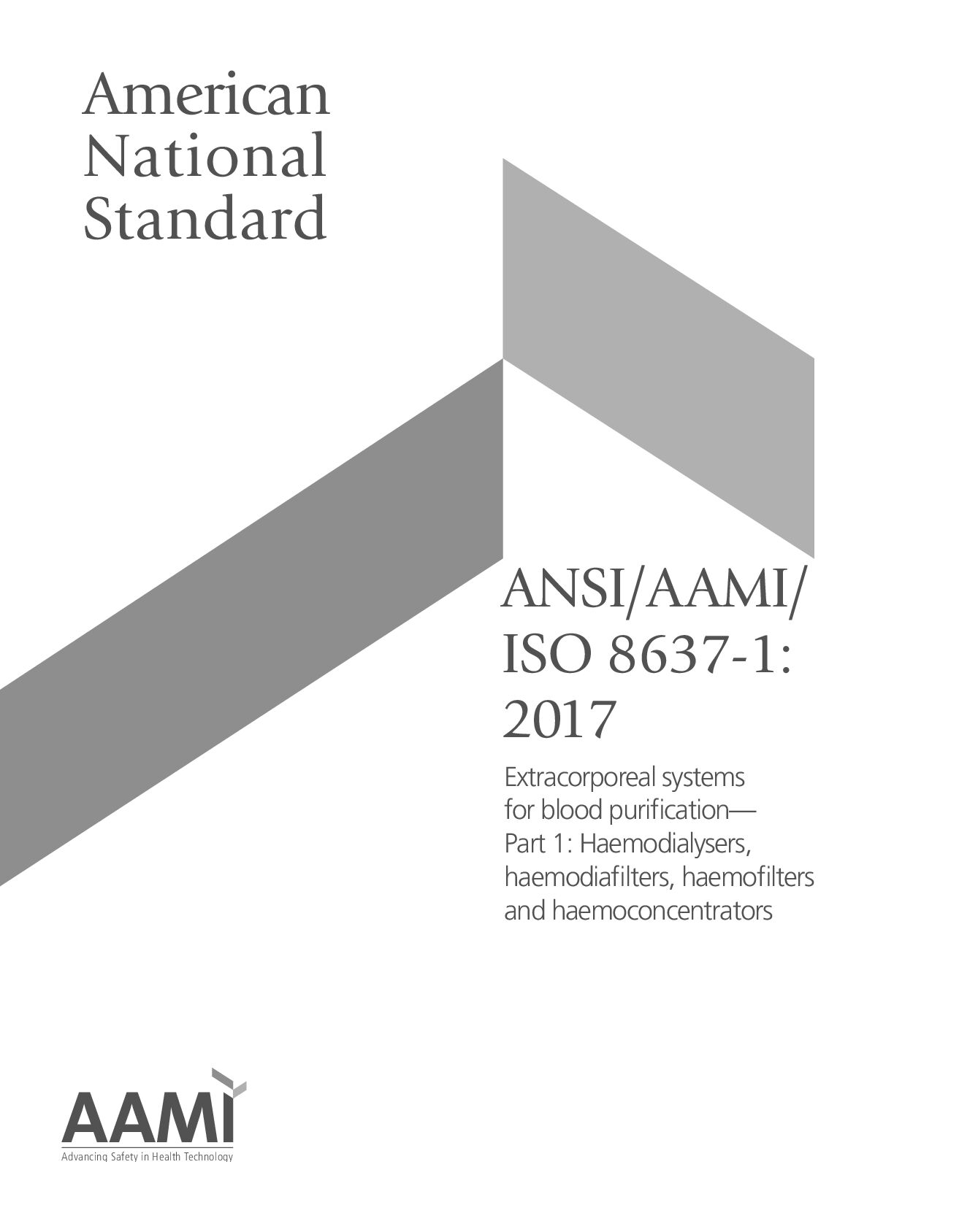 ANSI/AAMI/ISO 8637-1:2017封面图