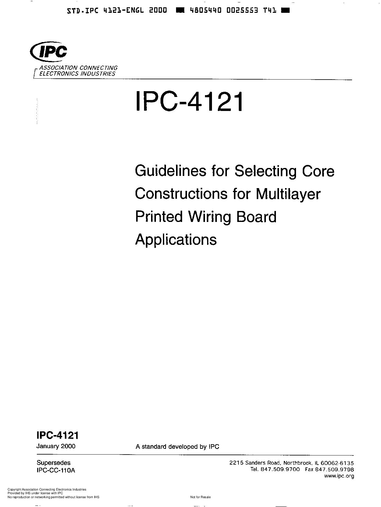 IPC 4121-2000封面图