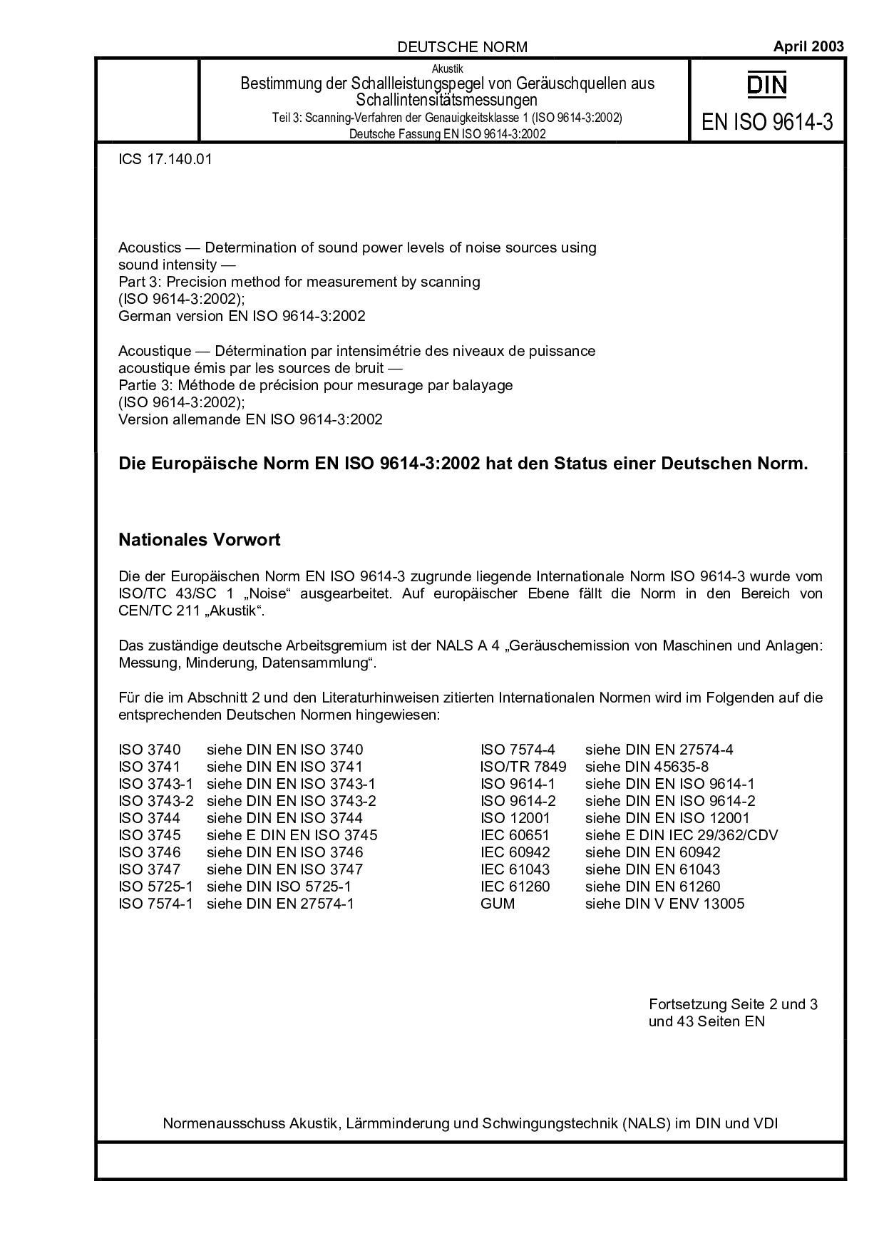 DIN EN ISO 9614-3:2003封面图